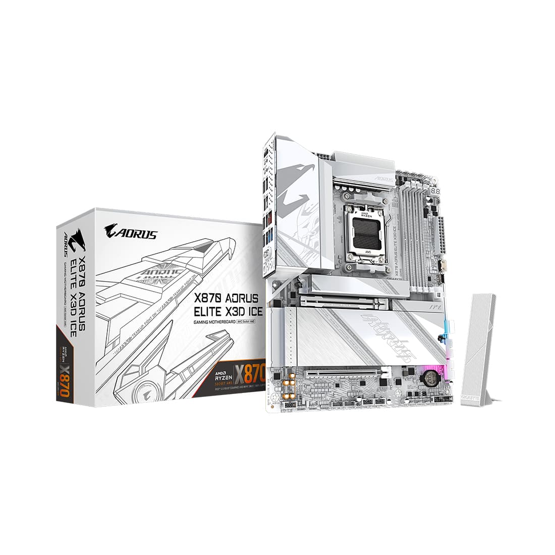 Материнская плата Gigabyte X870 AORUS ELITE X3D ICE